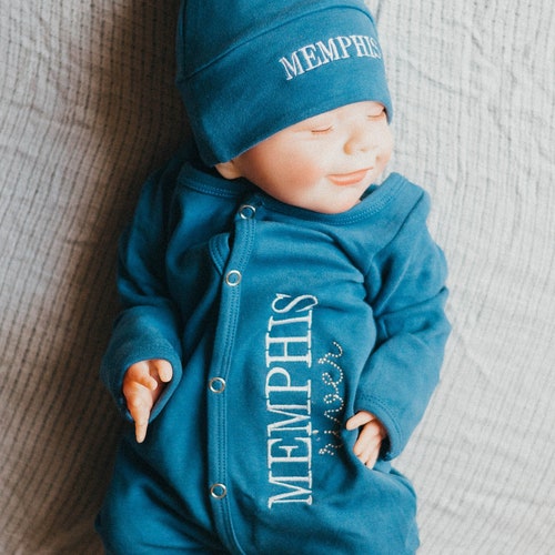 Baby Boy Coming Home Outfit Newborn Boy Outfit Monogrammed Etsy