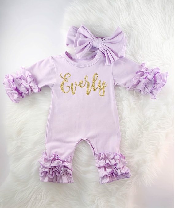 purple newborn outfit