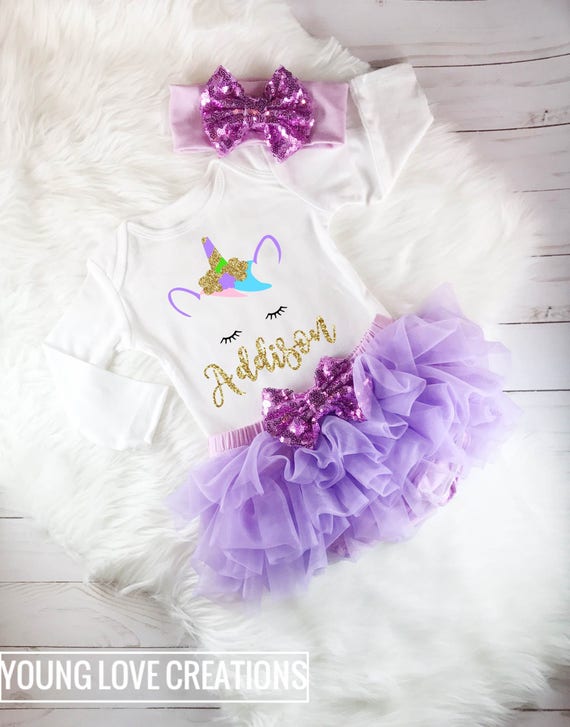 unicorn outfit baby girl