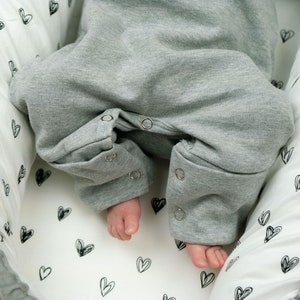 Baby boy coming home outfit, newborn boy outfit, monogrammed footie, baby shower gift, newborn photos, gray romper image 8