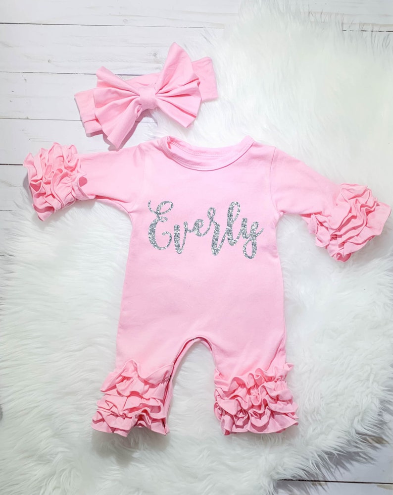 personalized newborn girl coming home outfit