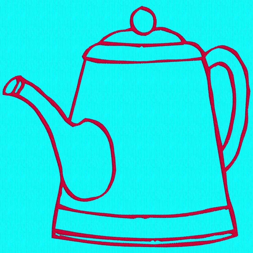 Coffee Pot 1 Machine Embroidery Design in 7 Sizes and 12 Etsy