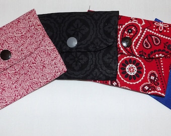 Minimalist Credit Card Holder with Keychain Various Prints Eco-Friendly