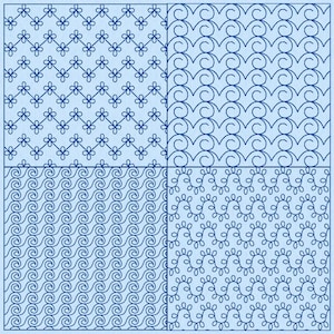 More Sizes Quilt Block Set 45 Filled Machine Embroidery Designs 4 Digital Files