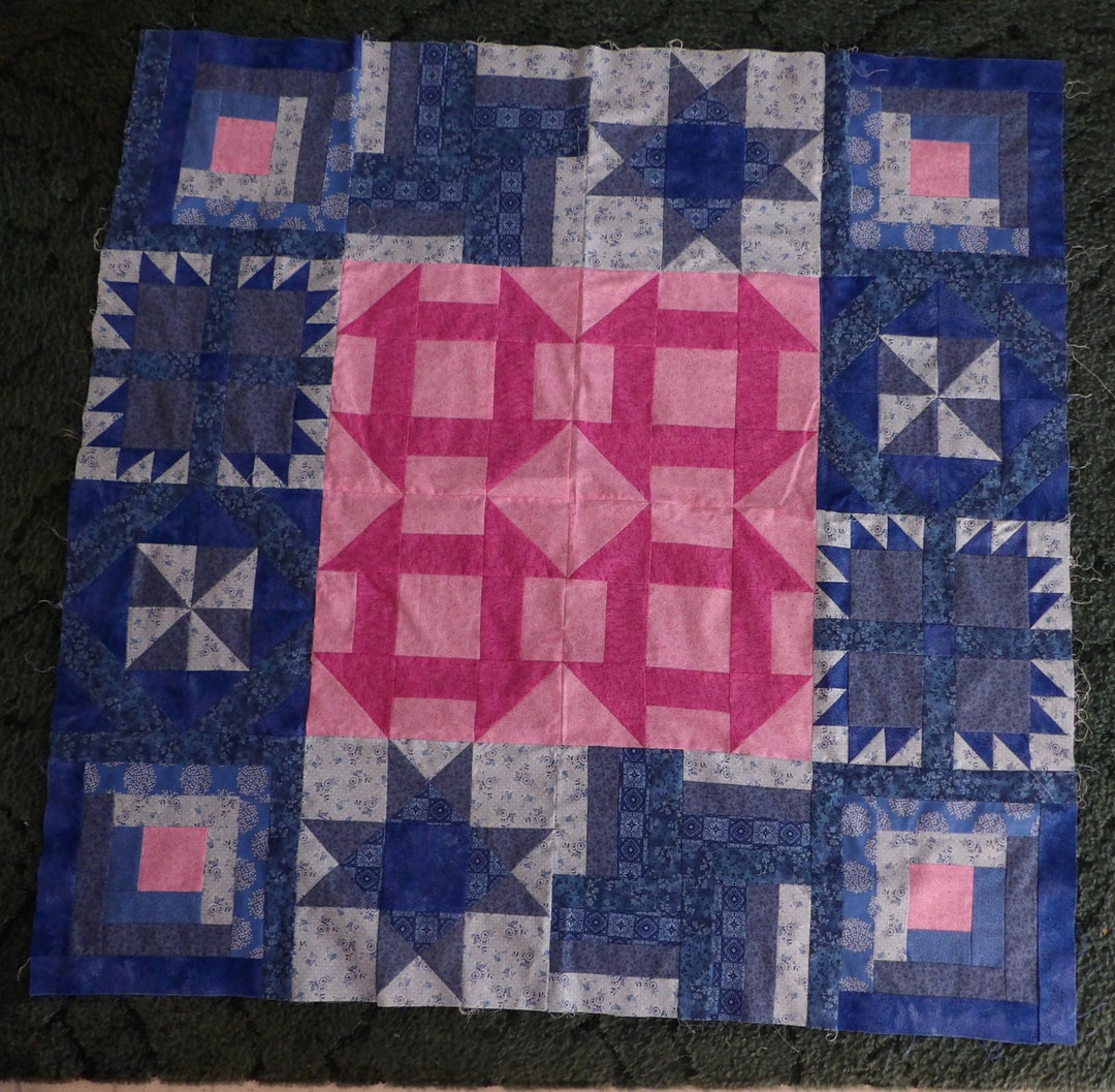 Unfinished Revised Schoolhouse Dash Quilt Top Etsy