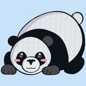 Panda 2 Color Machine Embroidery Design in 8 sizes and 12 formats Digital Files