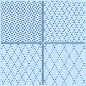 Quilt Block Set 17 Diamond Fill Machine Embroidery Designs 2, 3, 4, 5, 5x7, 6, 7, 8 Inches Four Designs Digital Files