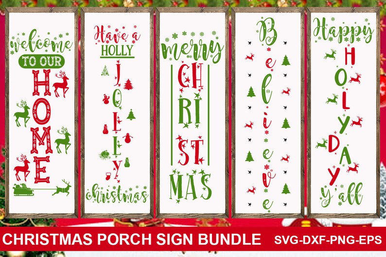 Download Halloween Porch Sign Bundle Christmas Porch Sign | Etsy