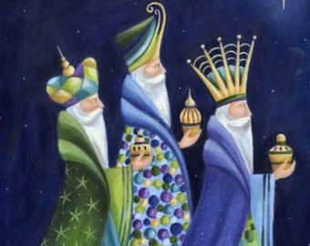 Three Wise Men ~ Christmas, Spiritual, Religious, Jesus ~ DIY Cross Stitch Pattern in Color and BlackWhite Symbols ~ Instant Download