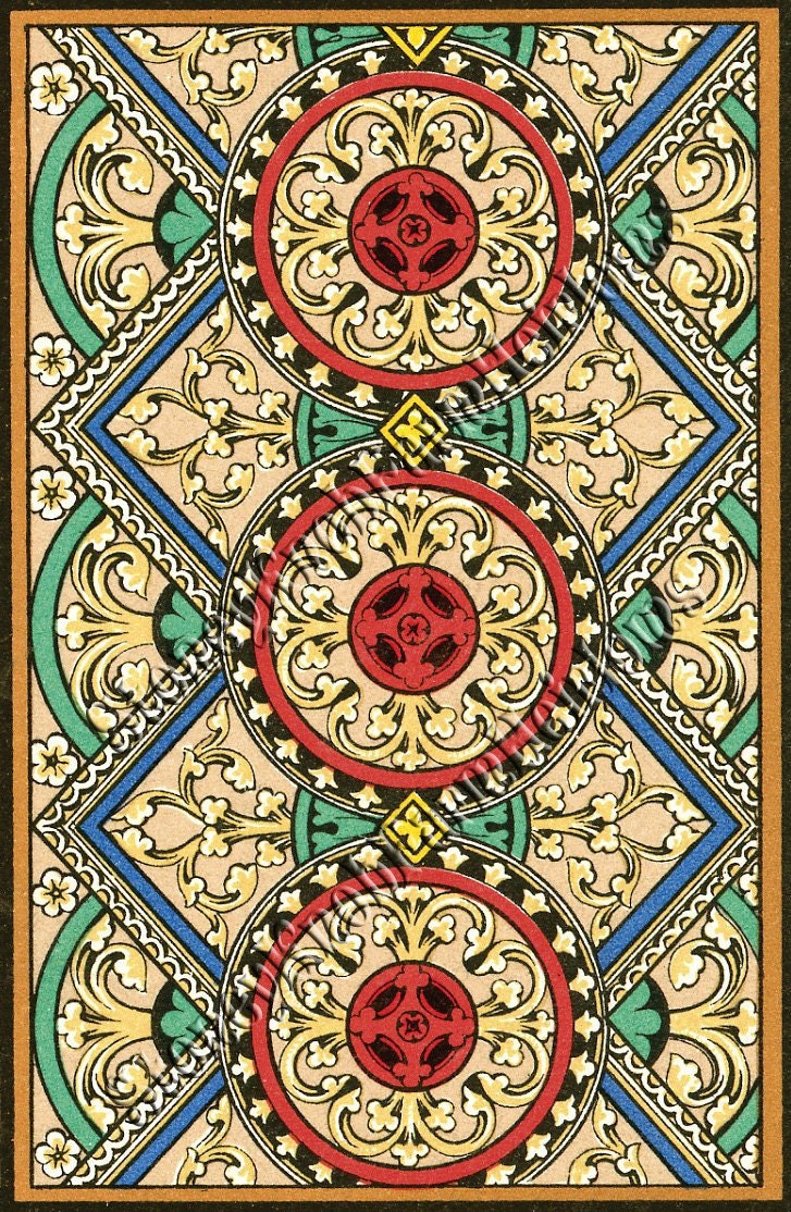 Medieval Design 1 ~ Middle Ages Art Pattern ~DIY 2 Cross
