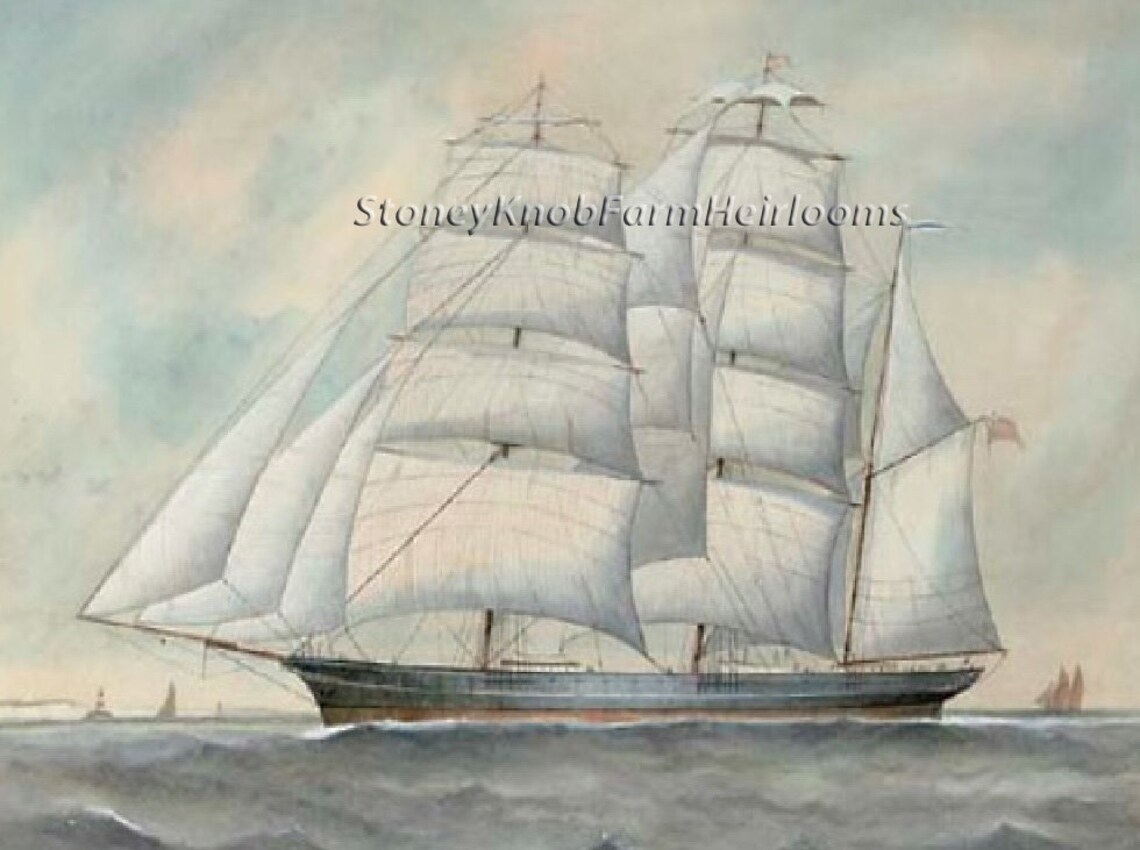 Clipper Ship Pattern English Clipper Ship ~ Sailing Ship, Seascapes, Ocean, Sea ~ DIY Cross ...