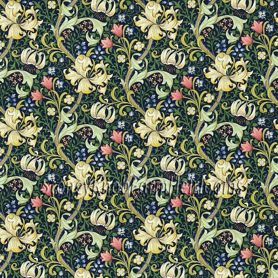 Golden Lily William Morris Cross Stitch Pattern 2 Patterns Etsy