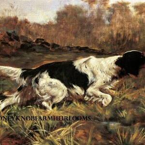 Sylvan English Setter On Point ~ Gustav Muss-Arnolt ~ Dogs ~ DIY 2 Cross Stitch Patterns Color and BlackWhite Symbols ~ PDF Download
