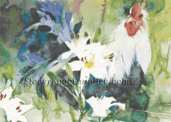Flowers Colorful Abstract ~ Art Patterns ~ DIY Counted Cross Stitch Pattern