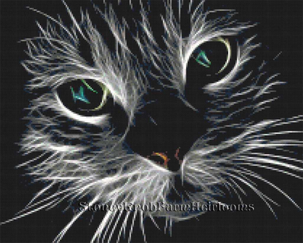 Fractal Cat ~ Cats, Kittens ~ DIY Cross Stitch Pattern ~ Digital ...