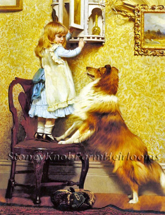 Buy A Girl and Her Sheltie Children, Dogs DIY Cross Stitch