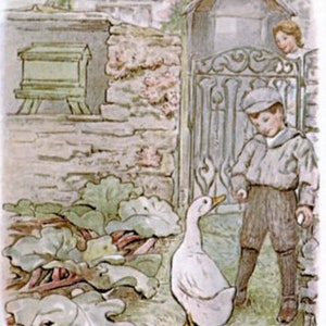 Tale of Jemima Puddle Duck 4 ~ Beatrix Potter Storybook Art ~ DIY 2 Cross Stitch Patterns ~ Color and BlackWhite Symbols ~ PDF Download