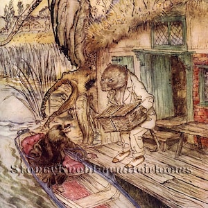 The Wind in the Willows 2 ~ Arthur Rackham ~ Fairy Tales ~ DIY 2 Cross Stitch Patterns Color and BlackWhite Symbols ~ Download