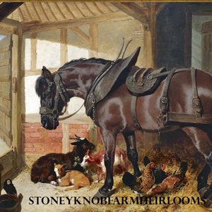 Ein Bay Cart Horse von John Friedrich Hering ~ Kreuzstich Stickmuster ~ Stickmuster ~ PDF