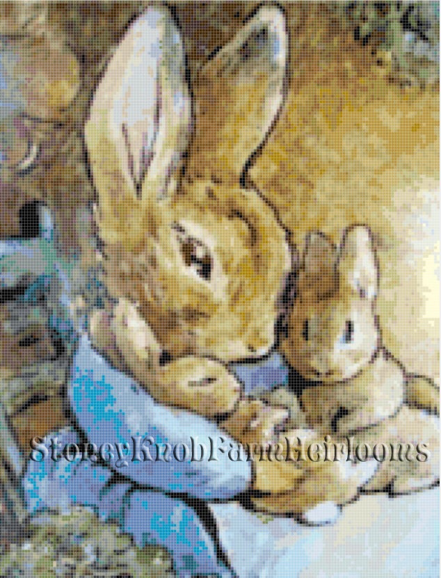 Tale of Benjamin Bunny Beatrix Potter BP 6 2 Counted Cross Stitch ...