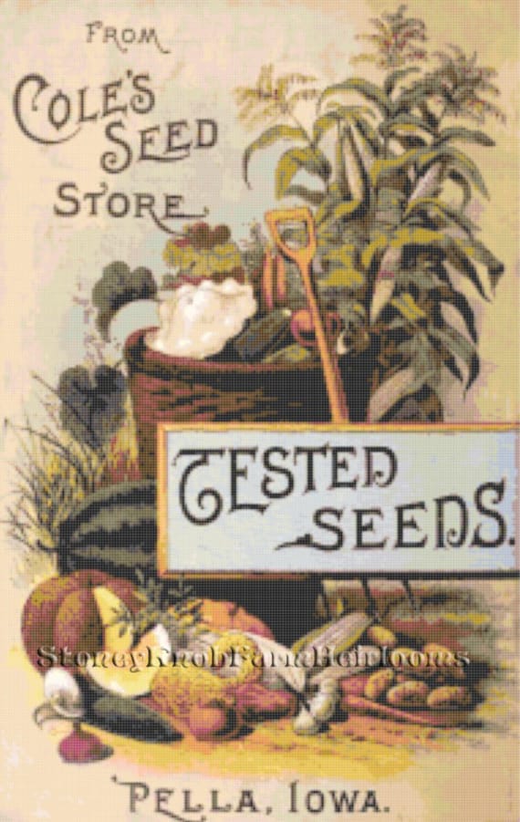 Cole's Garden Annual 1899~Vintage Seed Catalog~DIY Counted Cross Stitch Pattern Cole's Garden Annual 1899~Vintage Seed Catalog~DIY Counted Cross Stitch Pattern