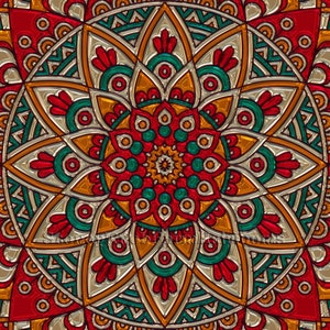 Mandala Art Pattern ~ 2 DIY Cross Stitch Patterns ~ One in Color and One in BlkWht Symbols ~ Digital Download