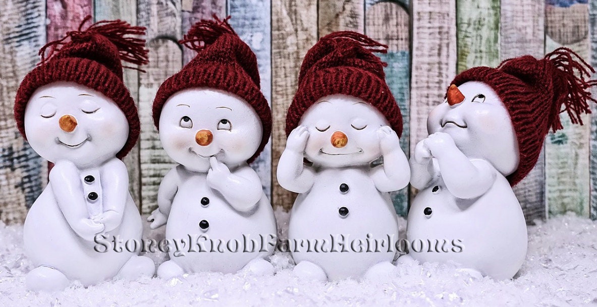 Little Snowmen Cross Stitch Kit PDF / Cute Christmas