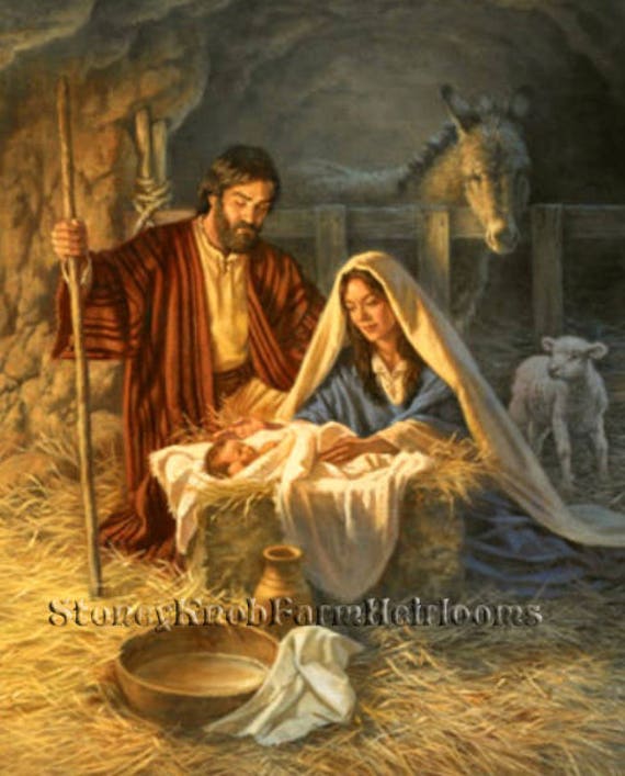 Baby Jesus in the Manger the Nativity Cross Stitch Pattern - Etsy Israel