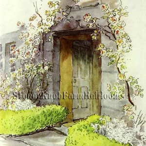 Garden Porch ~ Beatrix Potter ~ Flowers ~ DIY 2 Cross Stitch Patterns One in Color and One in BlackWhite Symbols ~ Digital Download