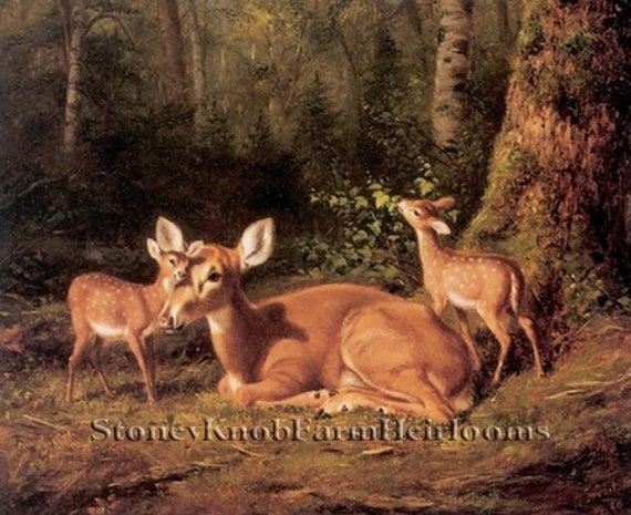 Deer Wintery Landscape ~ Animals Nature ~ DIY Counted Cross Stitch Pattern