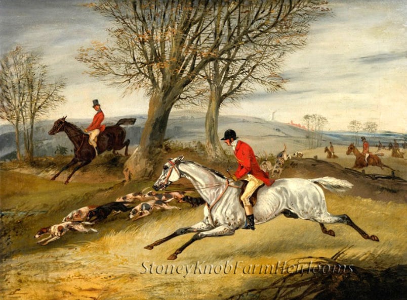 Full Cry ~ Horses, Hounds, Hunting ~ DIY 2 Cross Stitch Patterns Color and BlackWhite Symbols ~ Download