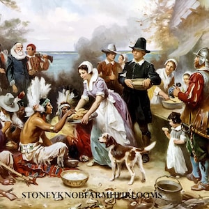 Fiesta de Acción de Gracias ~ DIY 2 Patrones de Punto de Cruz ~ Símbolos de Color y Blanco y Negro ~ Descargar PDF