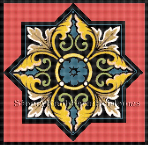 Basic Medieval Patterns 18th Century Medieval Stained Glass Window