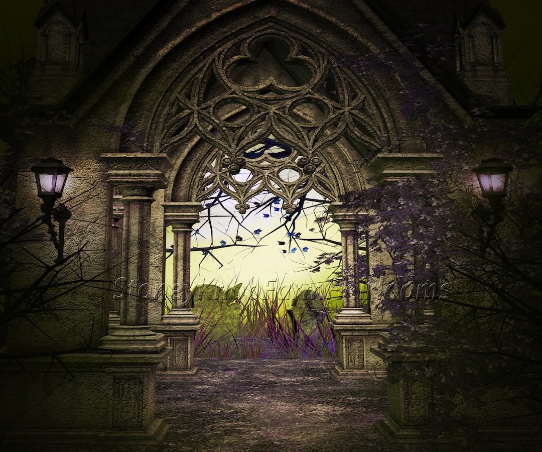 Castle Entrance ~ Fantasy, Spooky ~ DIY 2 Cross Stitch Patterns ~ One ...