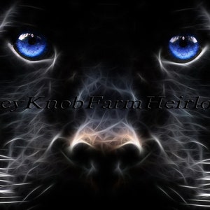 Schwarzer Panther ~ Wildkatzen ~ Kreuzstich Stickvorlage ~ Digitaler Download