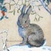 Christmas Bunny ~ Rabbits, Mistletoe, Snow ~ DIY 2 Cross Stitch ...