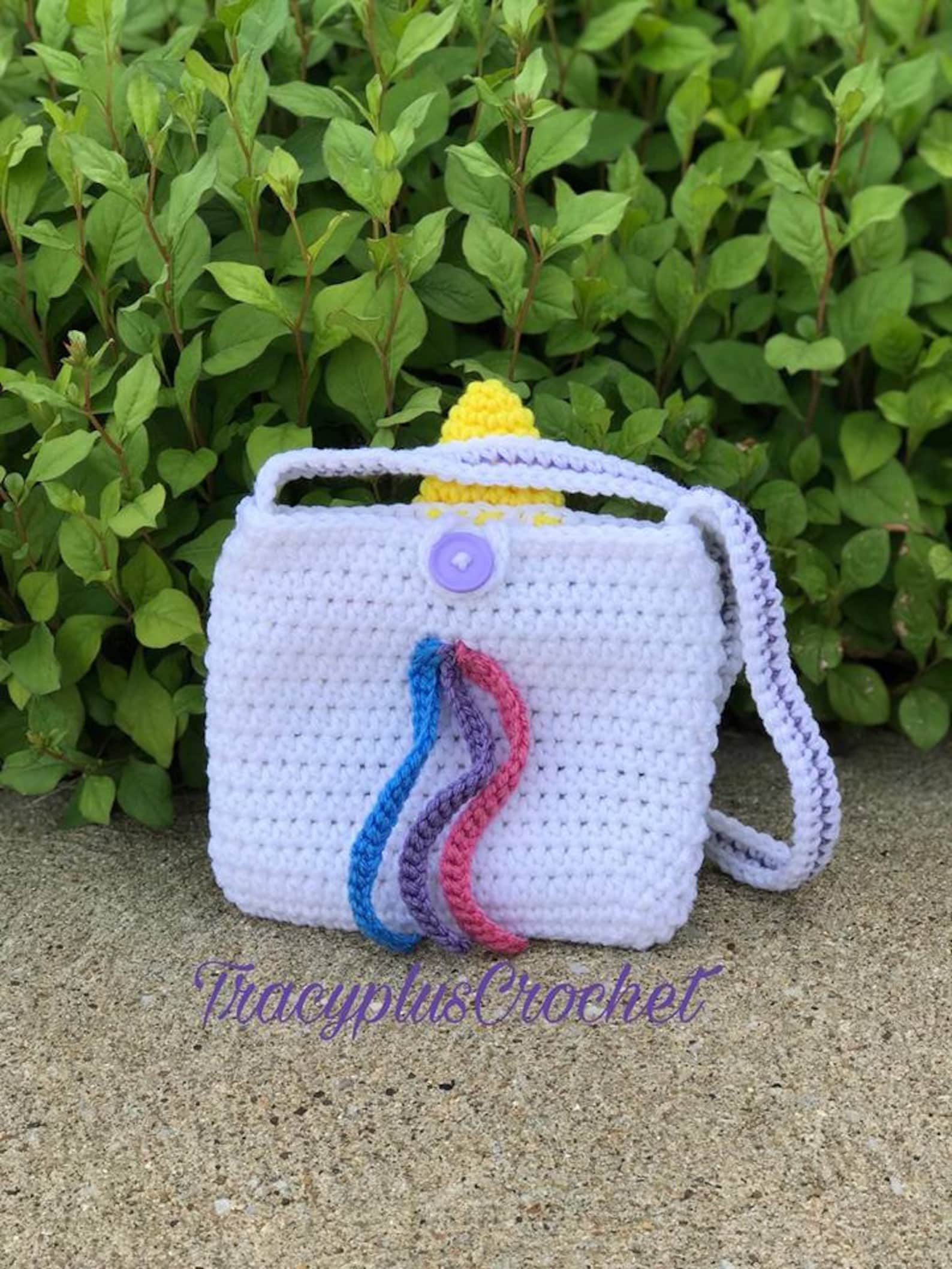Unicorn Purse. Crochet Unicorn Purse. Unicorn Bag. Etsy