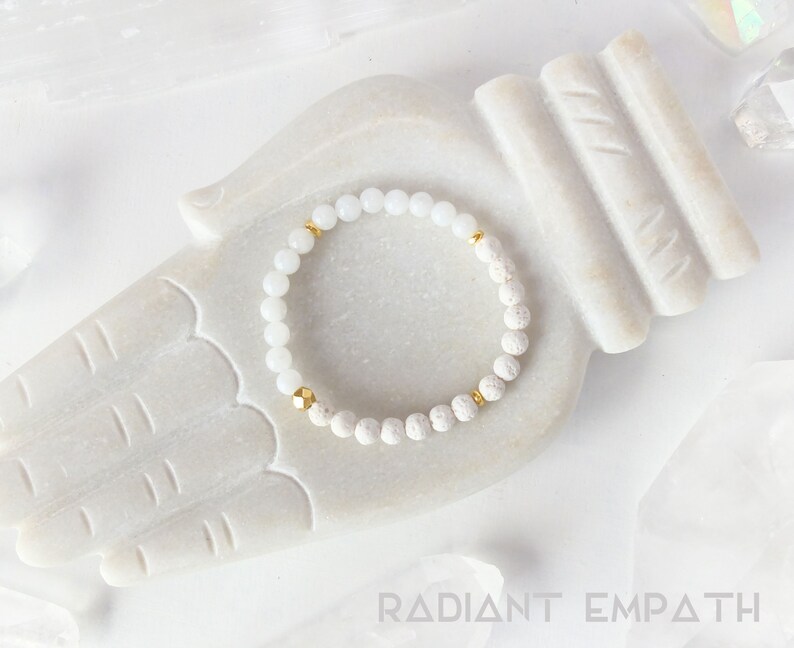 INTUITION Moonstone Diffuser Bracelet Gemstone Etsy