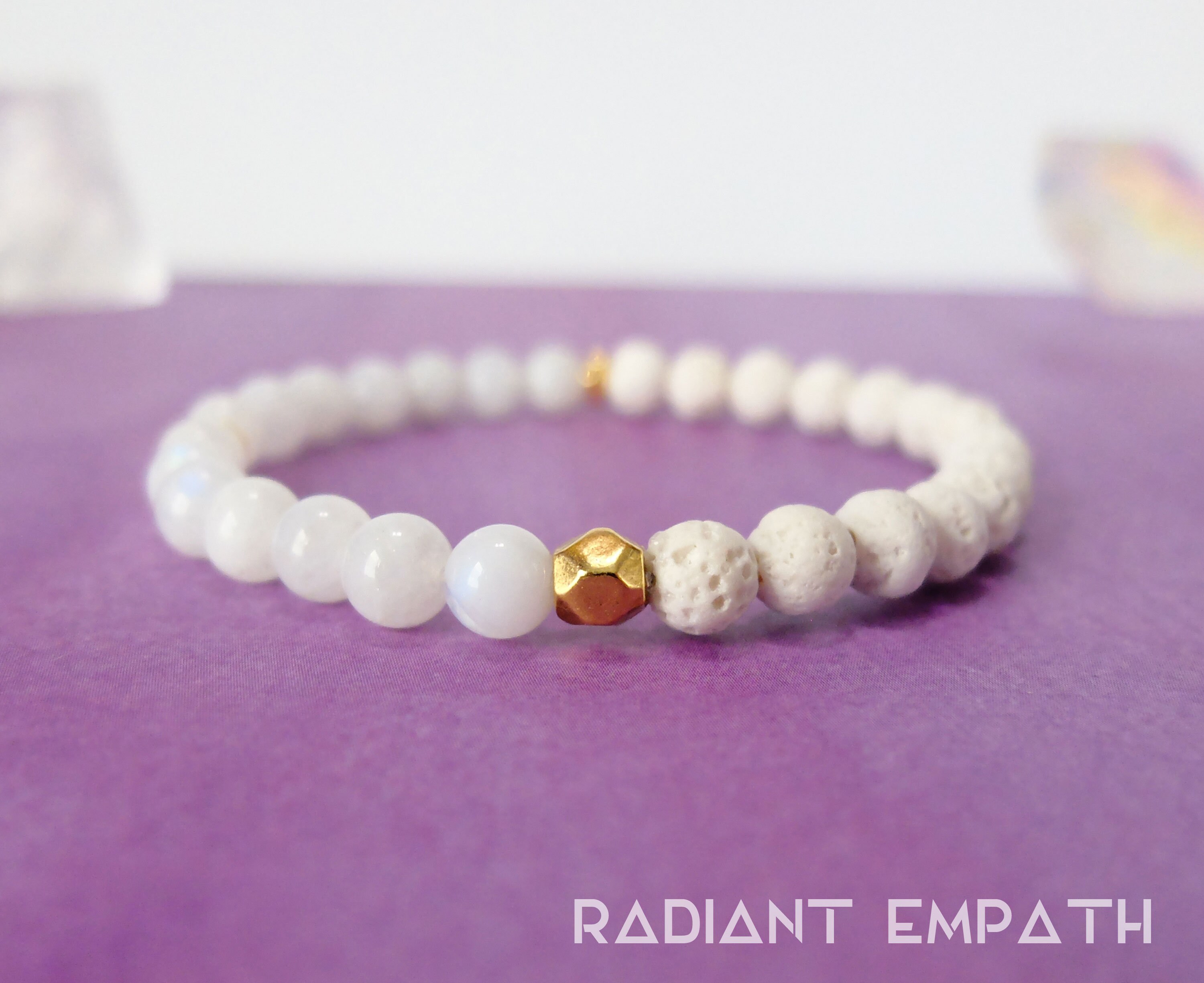 INTUITION Moonstone Diffuser Bracelet Gemstone Etsy