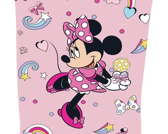 Disney Minnie Mouse Fleece Blanket Throw, Kids Blanket, Super Soft Bed Accessories Gift for Girls Pink