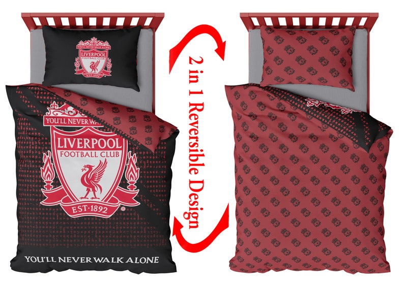 Liverpool Football Duvet Cover Sets Bedding Set with Pillowcase LFC Mesh Football Gifts for Boys image 6