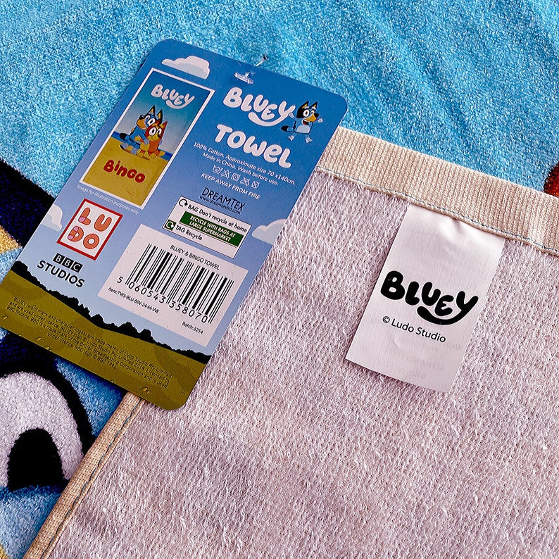 Bluey Bingo Beach Towel Kids Swimming Bath Towel Gift for Boys Etsy