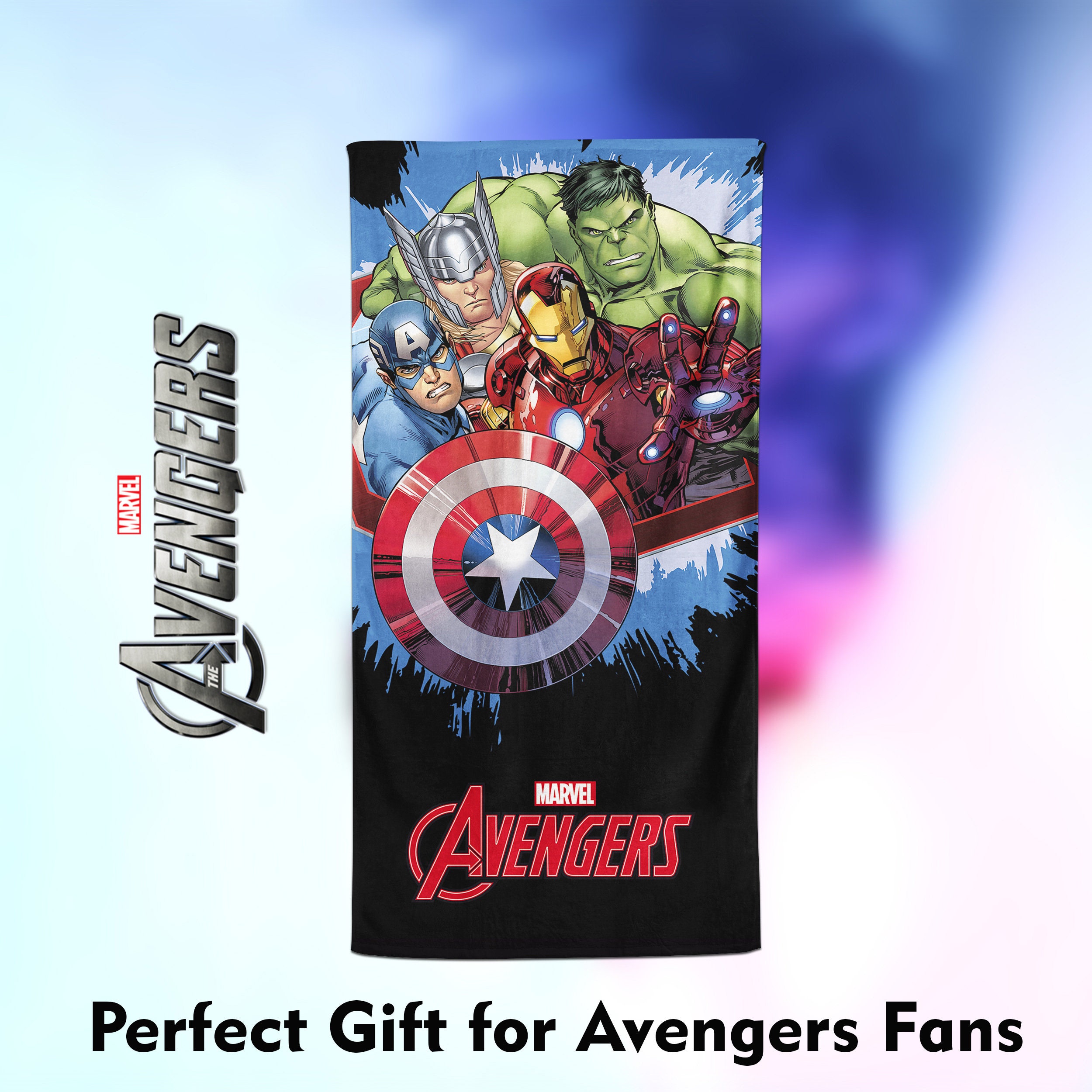 Avengers Superheroes Spiderman Beach Towel 100 Cotton Kids Gift