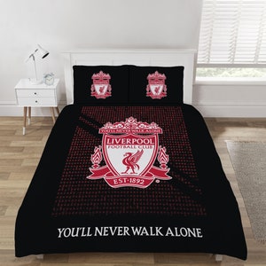 Liverpool Football Duvet Cover Sets Bedding Set with Pillowcase LFC Mesh Football Gifts for Boys Double UK