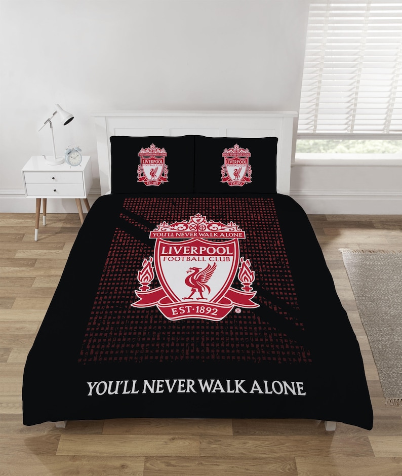 Liverpool Football Duvet Cover Sets Bedding Set with Pillowcase LFC Mesh Football Gifts for Boys Double UK