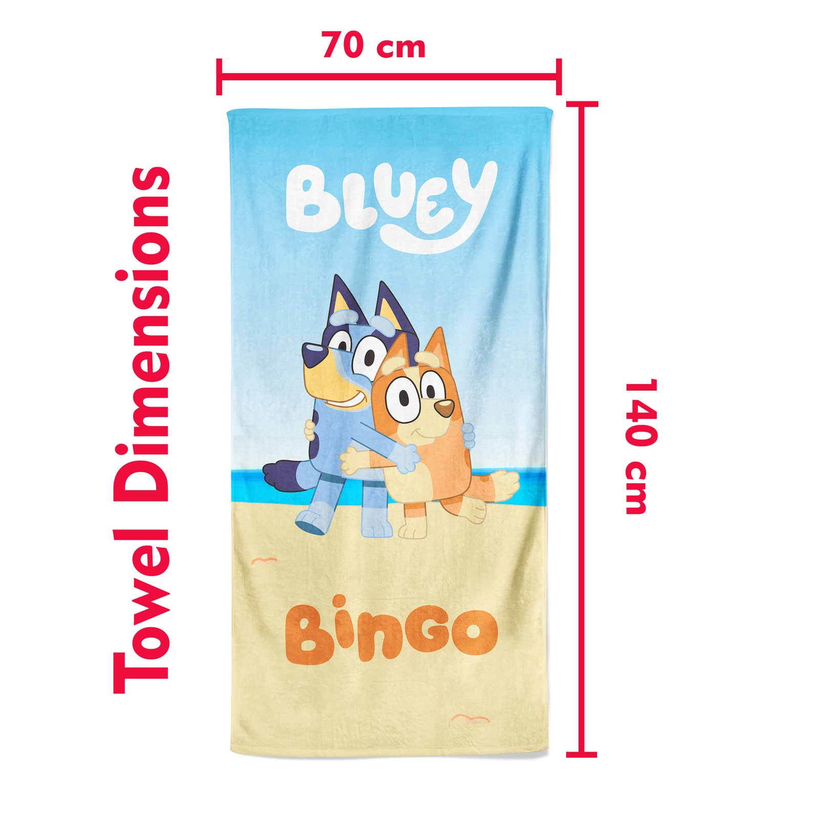 Bluey Bingo Beach Towel Kids Swimming Bath Towel Gift para niños y