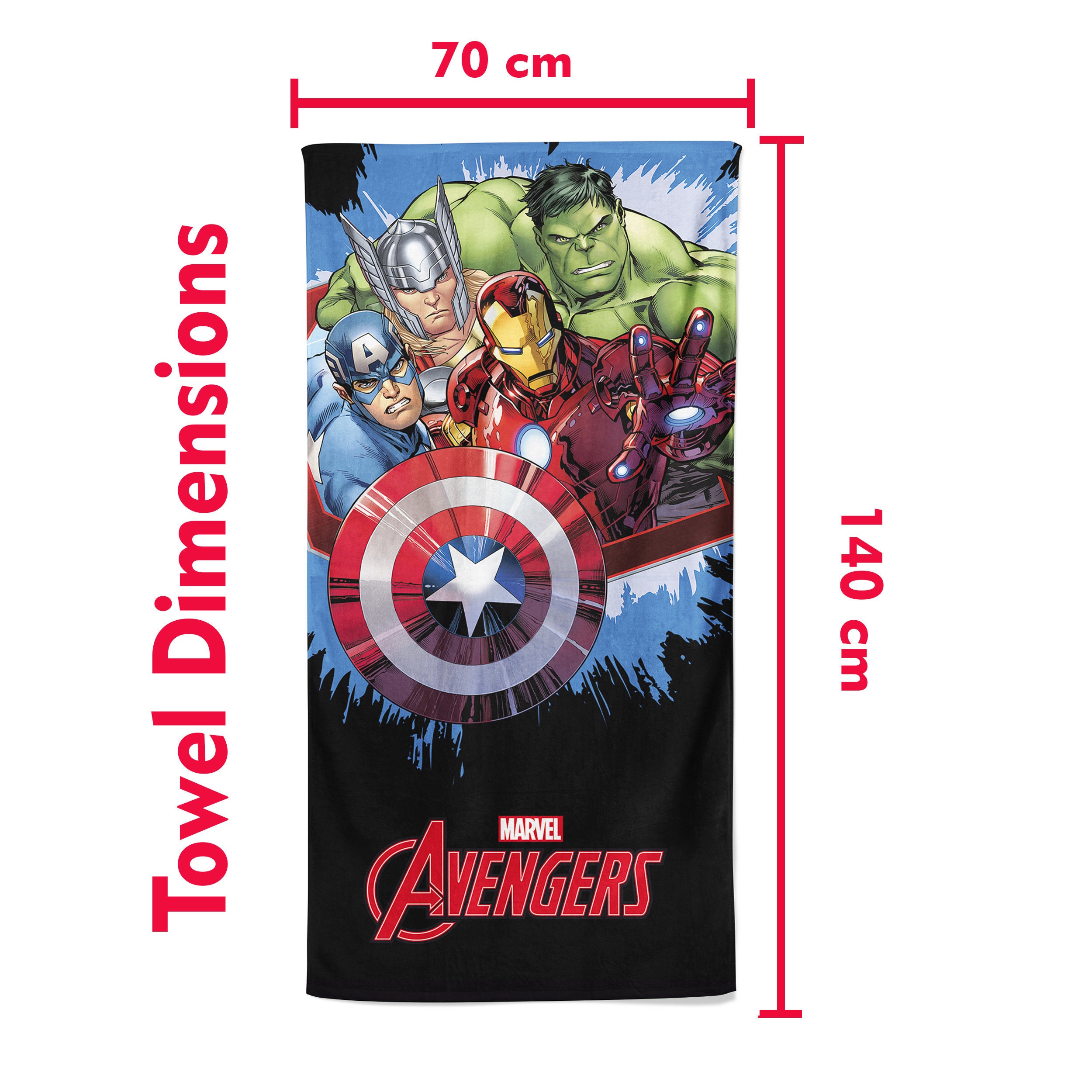 Avengers Superheroes Spiderman Beach Towel 100 Cotton Kids Gift