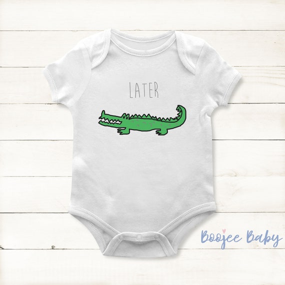 alligator onesie baby