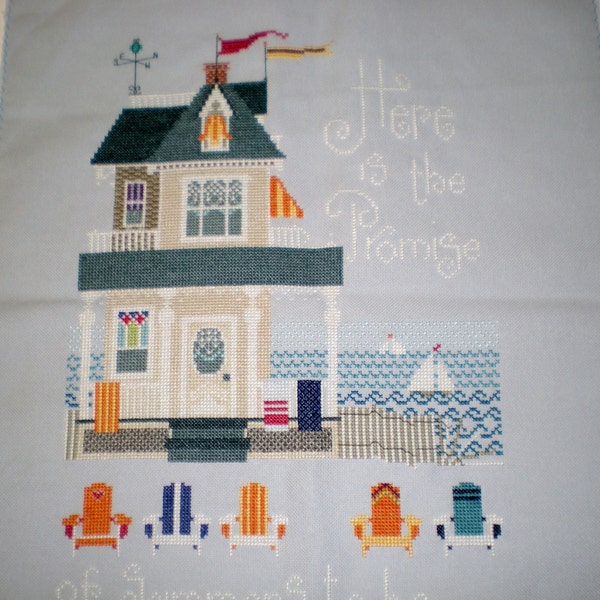 Finished Counted Cross Stitch - Here is the Promise of Summers to Be