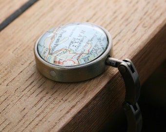 Custom Purse hanger, custom purse hook with personalized map destination